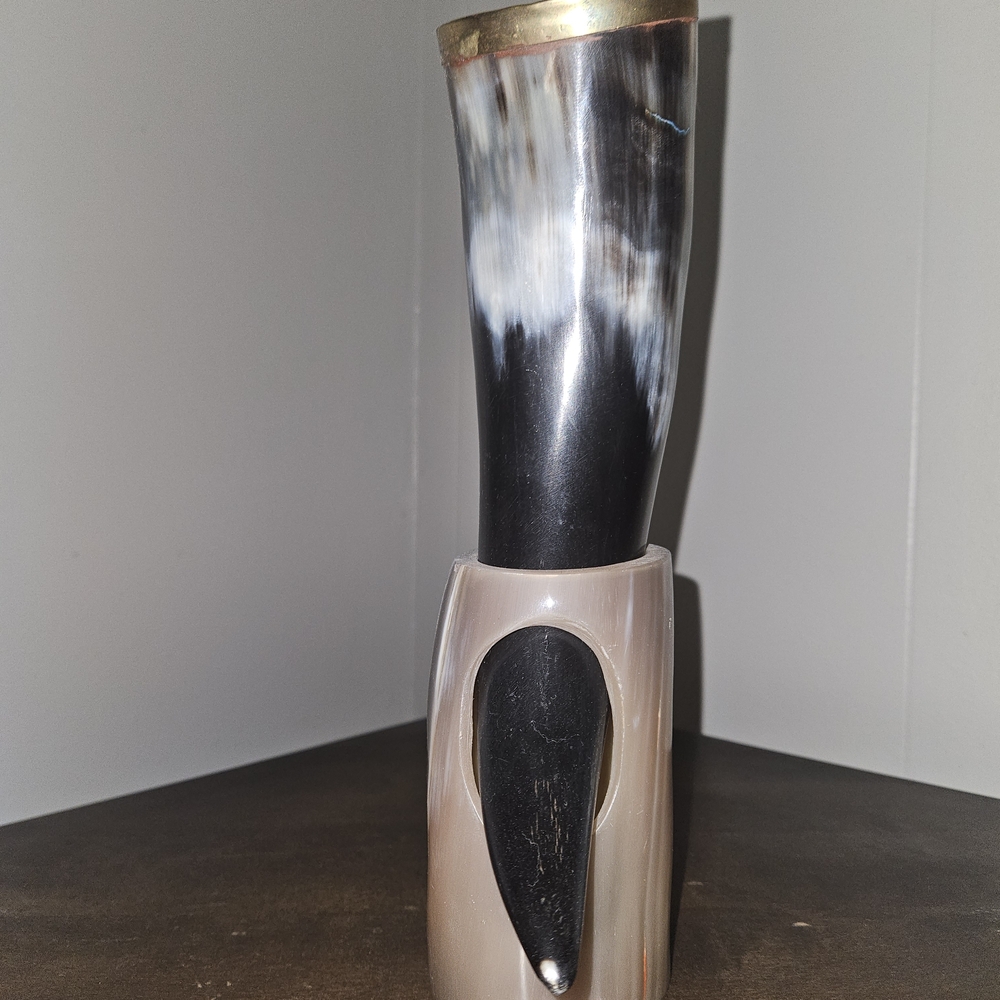 Handcrafted Viking-style drinking horn